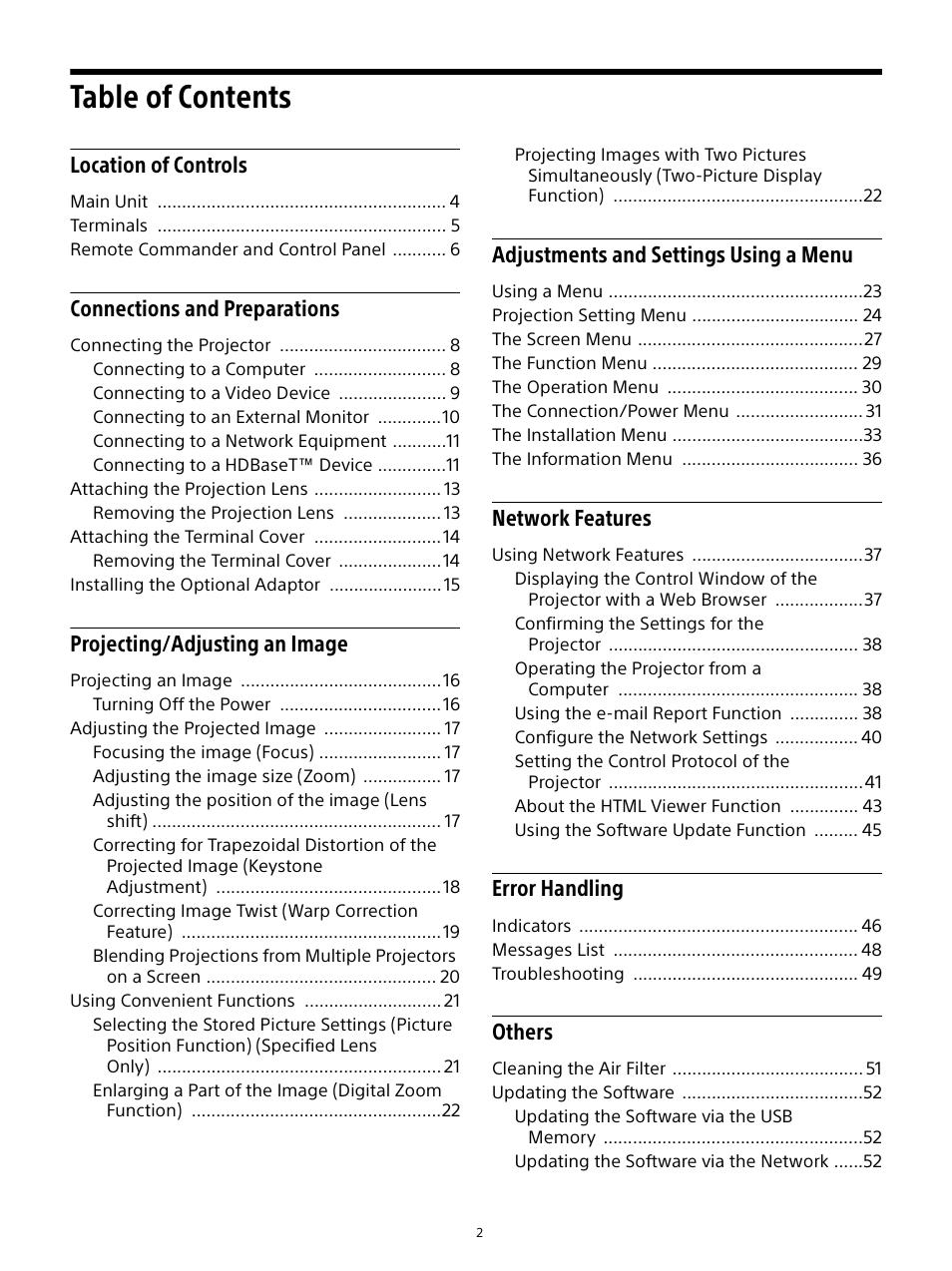 Sony E 15mm f/1.4 G Lens User Manual | Page 2 / 64