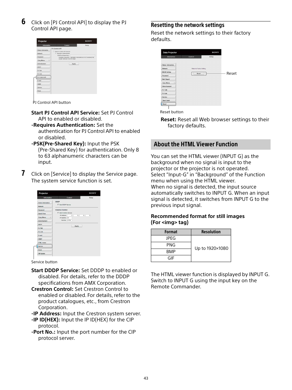 About the html viewer function | Sony E 15mm f/1.4 G Lens User Manual | Page 43 / 64