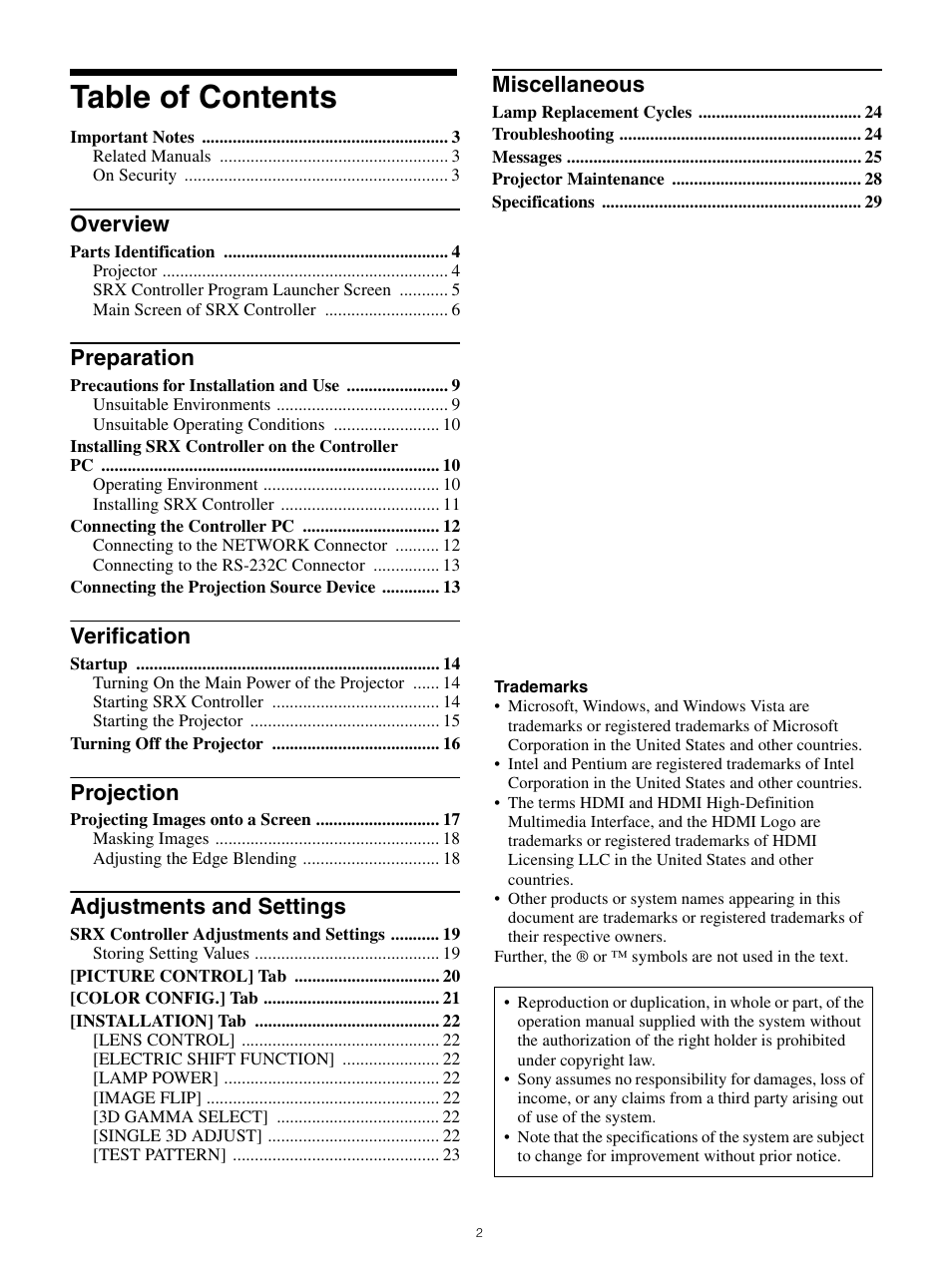 Sony FE 70-200mm f/4 G OSS Lens User Manual | Page 2 / 31