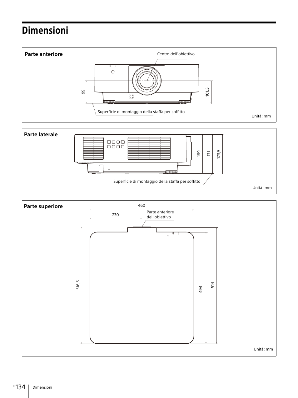 Dimensioni | Sony E 30mm f/3.5 Macro Lens User Manual | Page 134 / 135