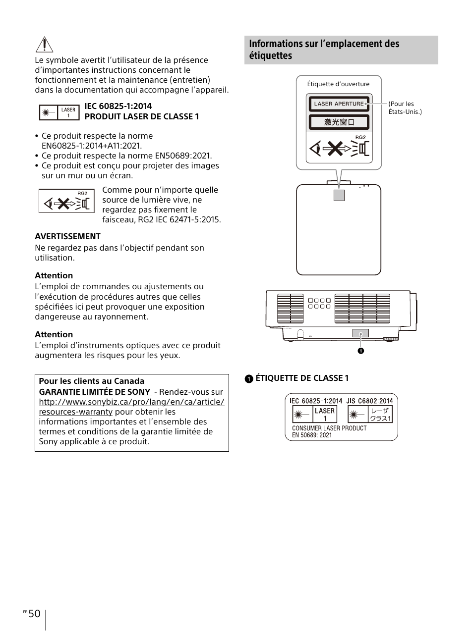 Informations sur l’emplacement des étiquettes | Sony E 30mm f/3.5 Macro Lens User Manual | Page 50 / 135