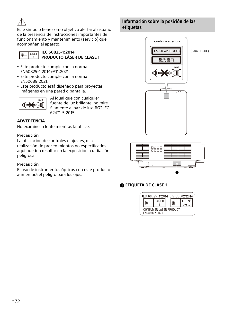 Información sobre la posición de las etiquetas | Sony E 30mm f/3.5 Macro Lens User Manual | Page 72 / 135