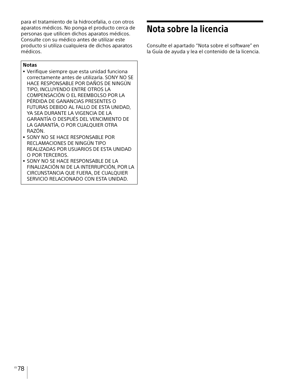 Nota sobre la licencia | Sony E 30mm f/3.5 Macro Lens User Manual | Page 78 / 135