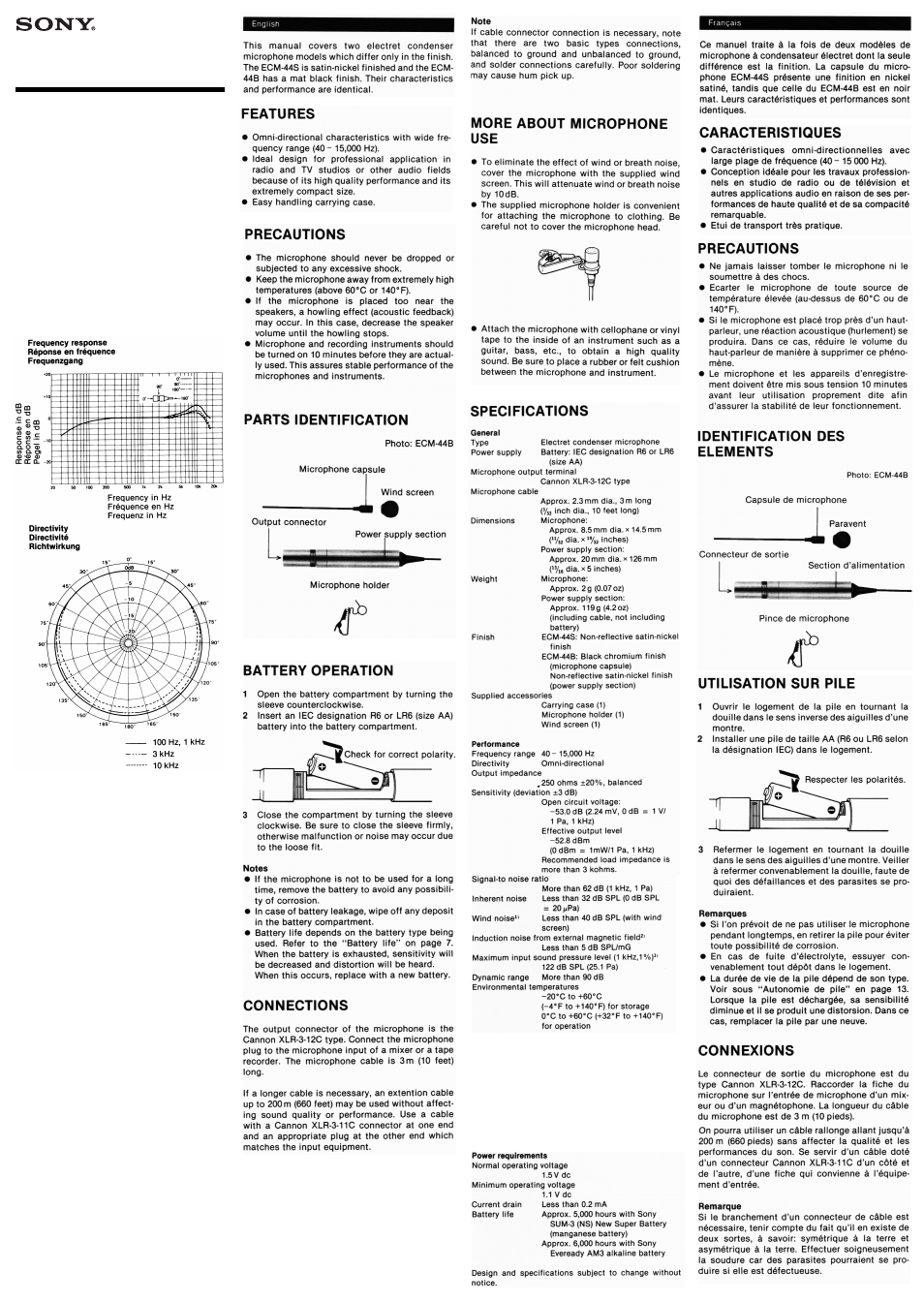Sony Vario-Tessar T* FE 24-70mm f/4 ZA OSS Lens User Manual | 2 pages