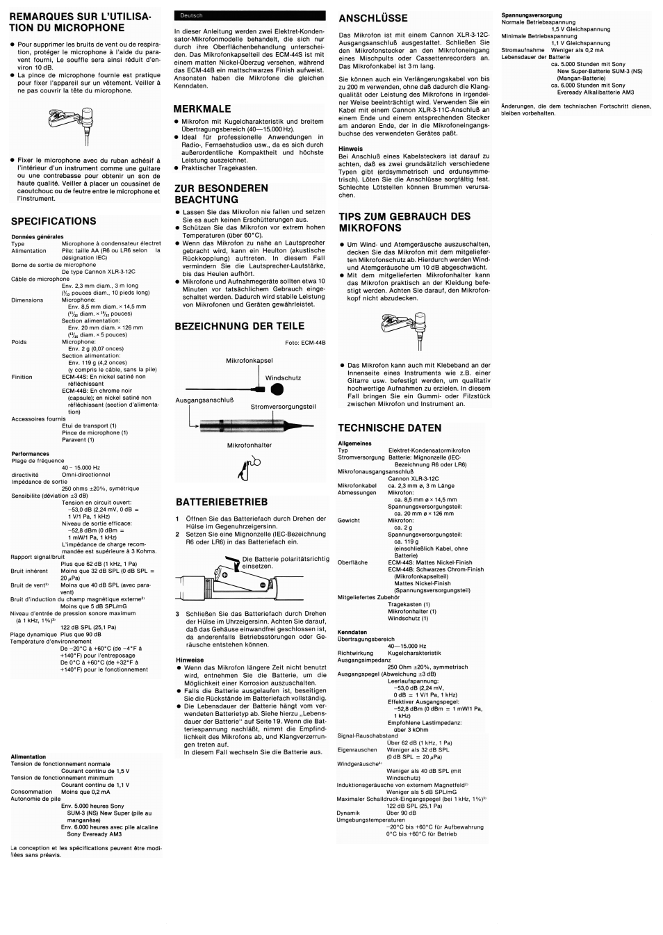 Sony Vario-Tessar T* FE 24-70mm f/4 ZA OSS Lens User Manual | Page 2 / 2