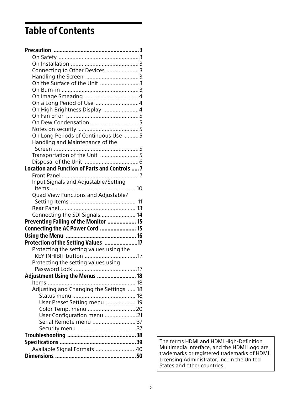 Sony Sonnar T* FE 55mm f/1.8 ZA Lens User Manual | Page 2 / 51