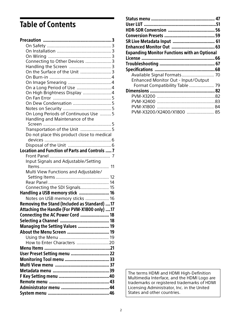 Sony E 16mm f/2.8 Lens User Manual | Page 2 / 86