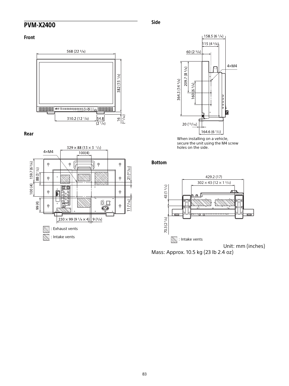 Pvm-x2400 | Sony E 16mm f/2.8 Lens User Manual | Page 83 / 86