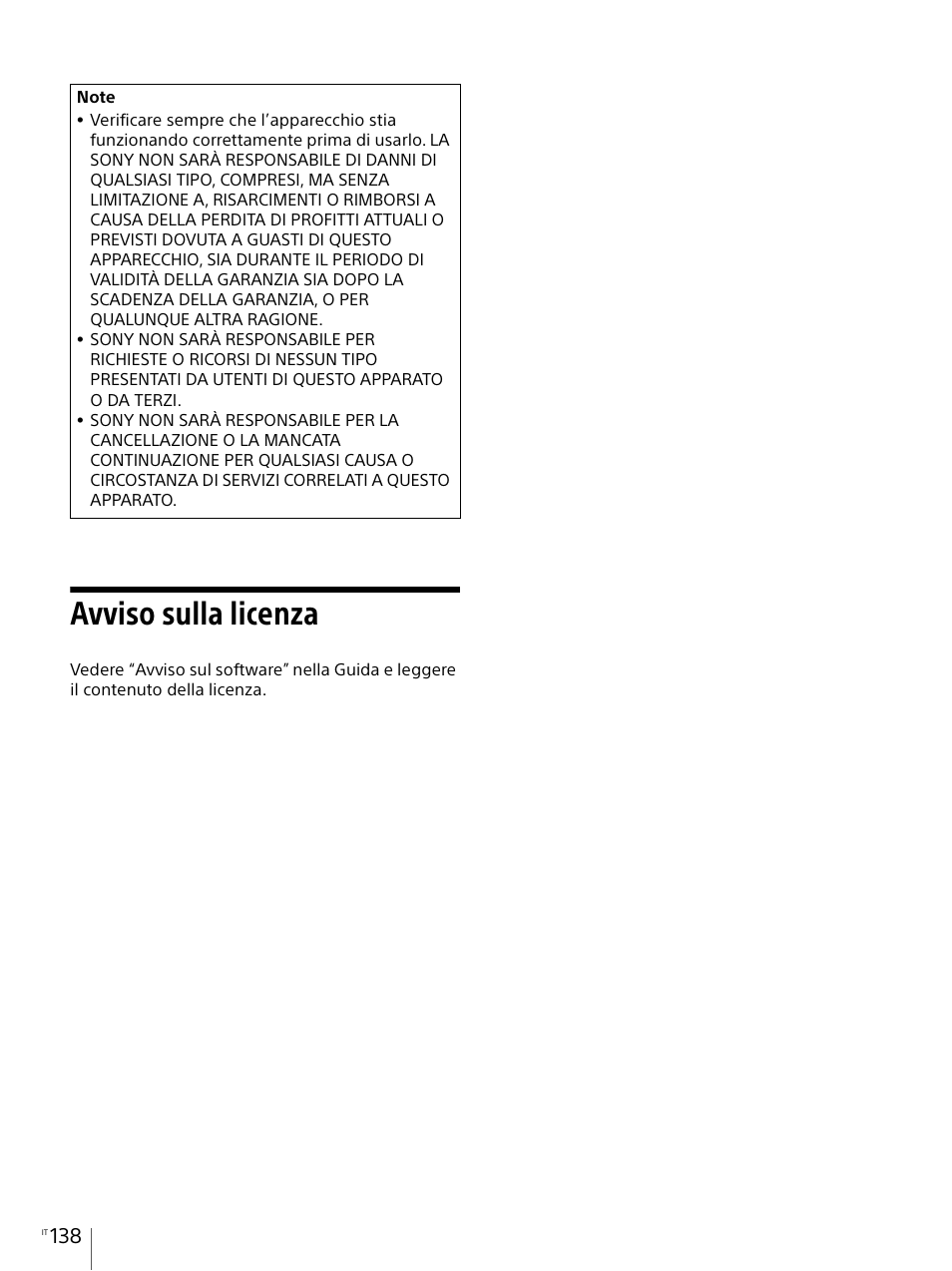 Avviso sulla licenza | Sony Vario-Tessar T* E 16-70mm f/4 ZA OSS Lens User Manual | Page 138 / 155