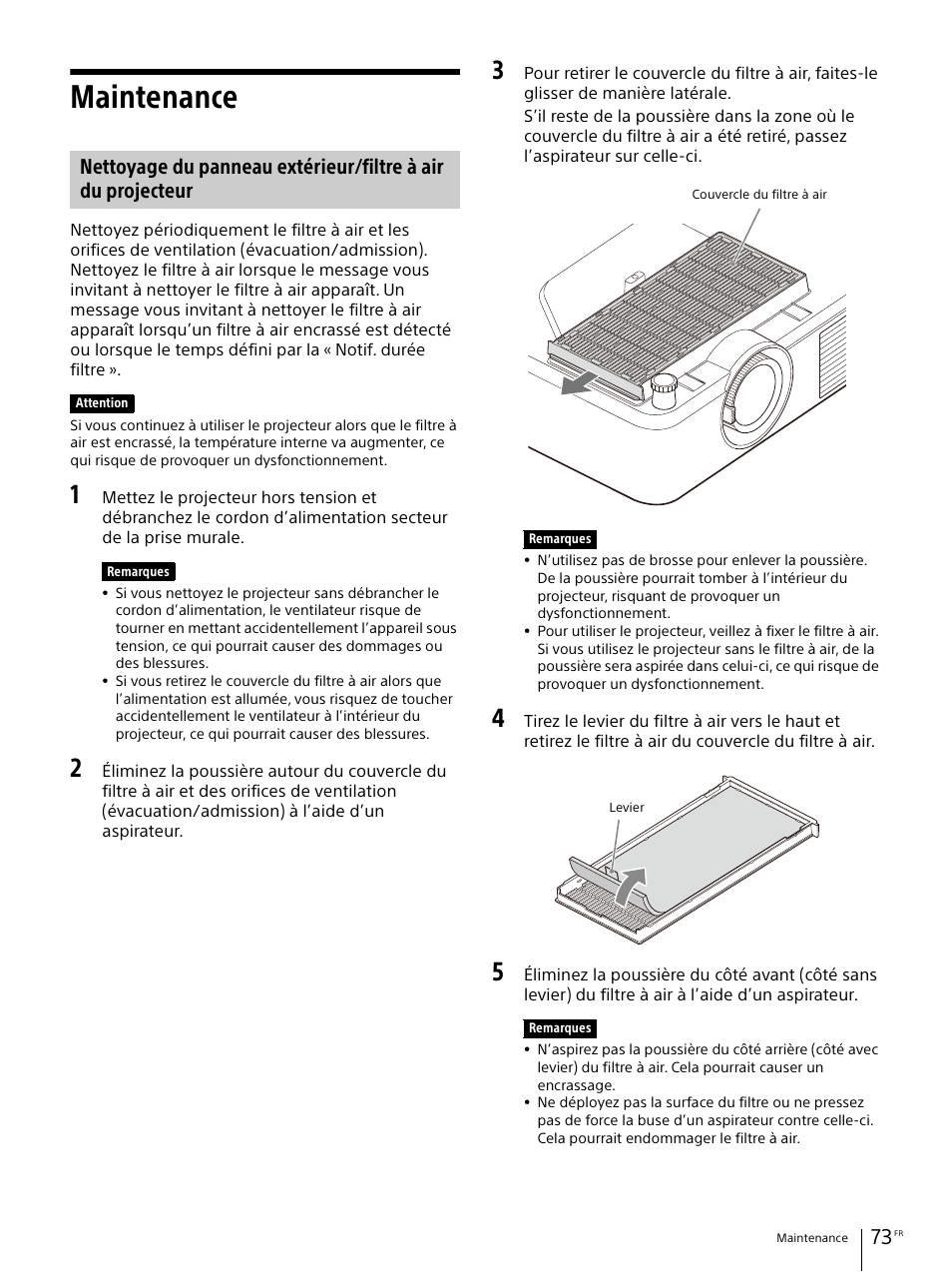 Maintenance | Sony Vario-Tessar T* E 16-70mm f/4 ZA OSS Lens User Manual | Page 73 / 155