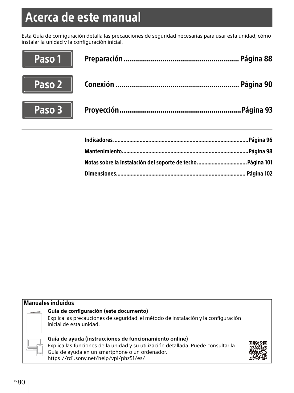 Español, Acerca de este manual, Paso 1 paso 2 paso 3 | Sony Vario-Tessar T* E 16-70mm f/4 ZA OSS Lens User Manual | Page 80 / 155