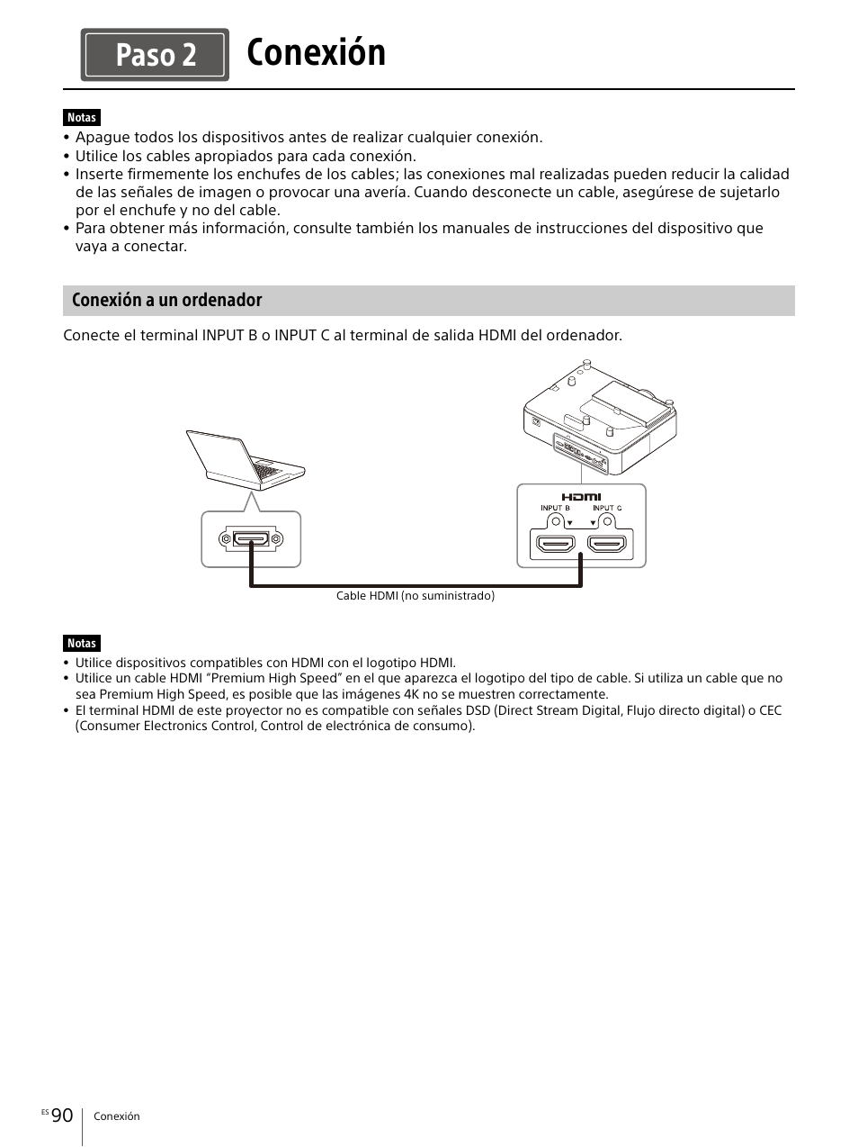 Conexión, Conexión a un ordenador, Paso 2 | Sony Vario-Tessar T* E 16-70mm f/4 ZA OSS Lens User Manual | Page 90 / 155