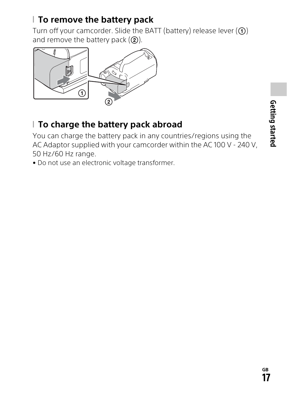 Sony RM1BP Remote Commander User Manual | Page 17 / 60