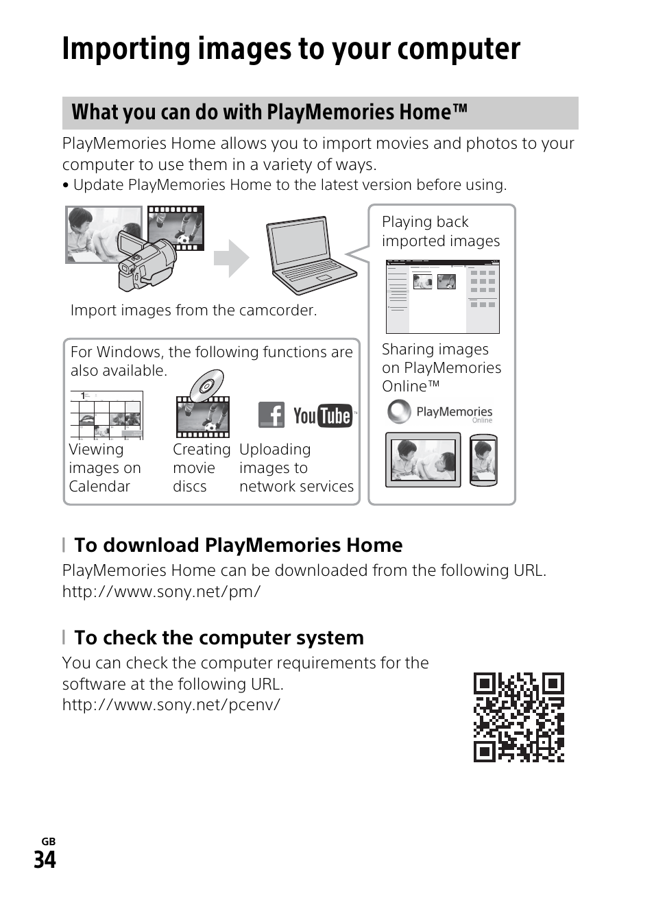 Saving images, Importing images to your computer, Importing images to your | Computer | Sony RM1BP Remote Commander User Manual | Page 34 / 60