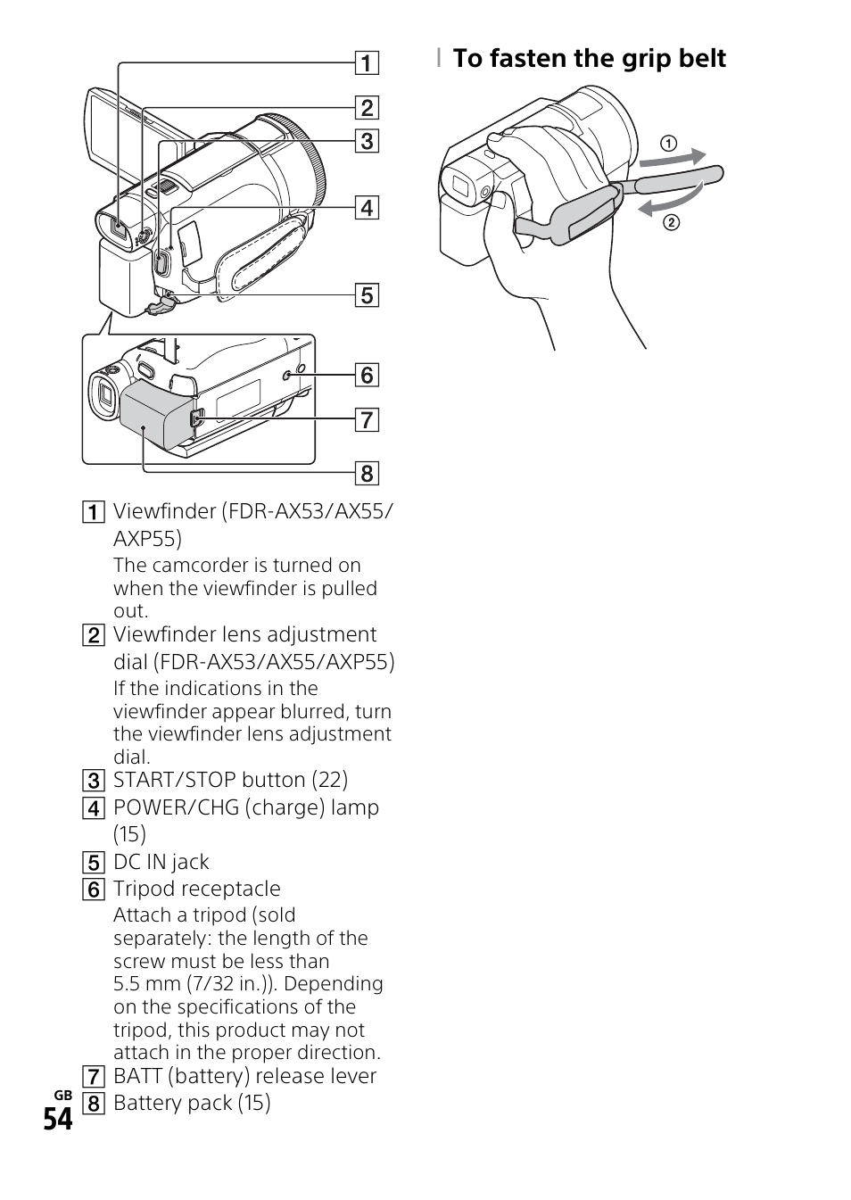 Sony RM1BP Remote Commander User Manual | Page 54 / 60