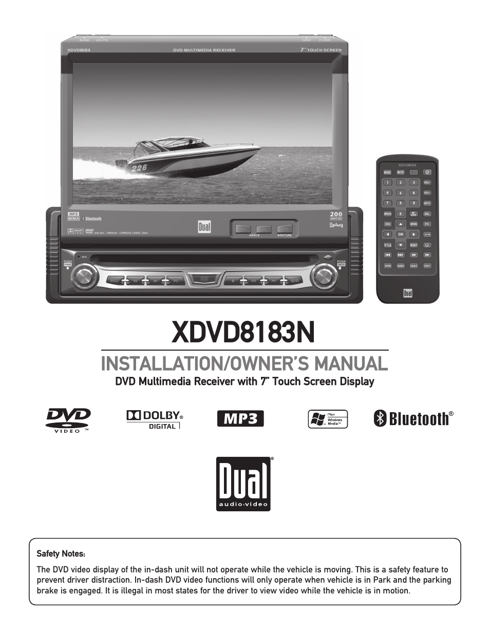 Dual XDVD8183N User Manual | 72 pages