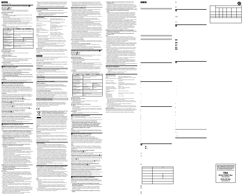 Sony F-720 Handheld Unidirectional Dynamic Microphone User Manual | Page 2 / 2