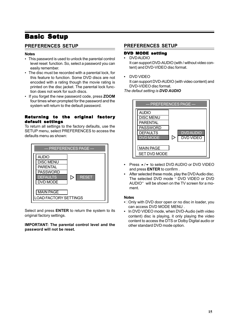 Basic setup | Dual 16-3267 User Manual | Page 15 / 25