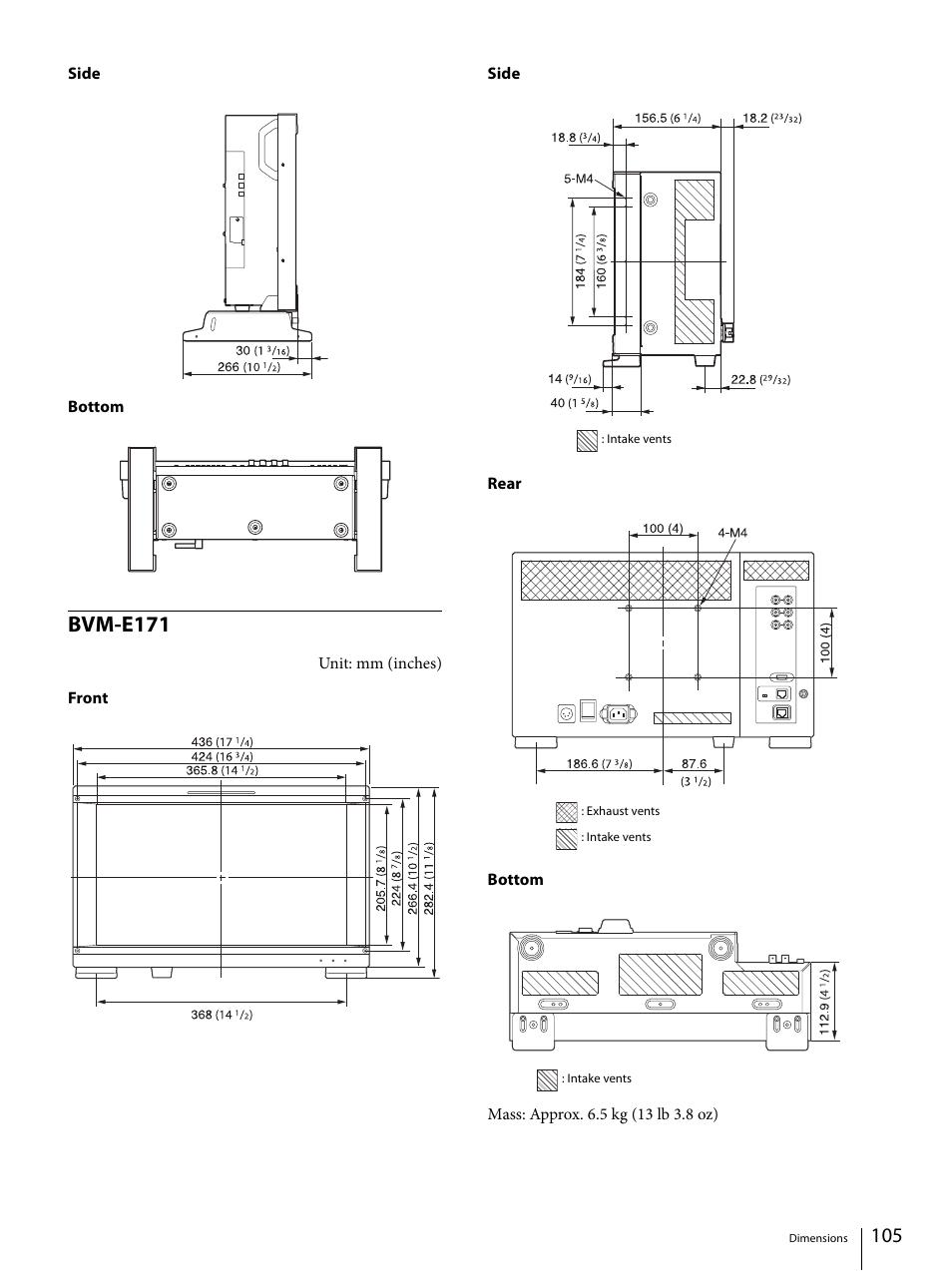 Bvm-e171 | Sony ECM-X7BMP Electret Condenser Lavalier Microphone for UWP Transmitters User Manual | Page 105 / 107