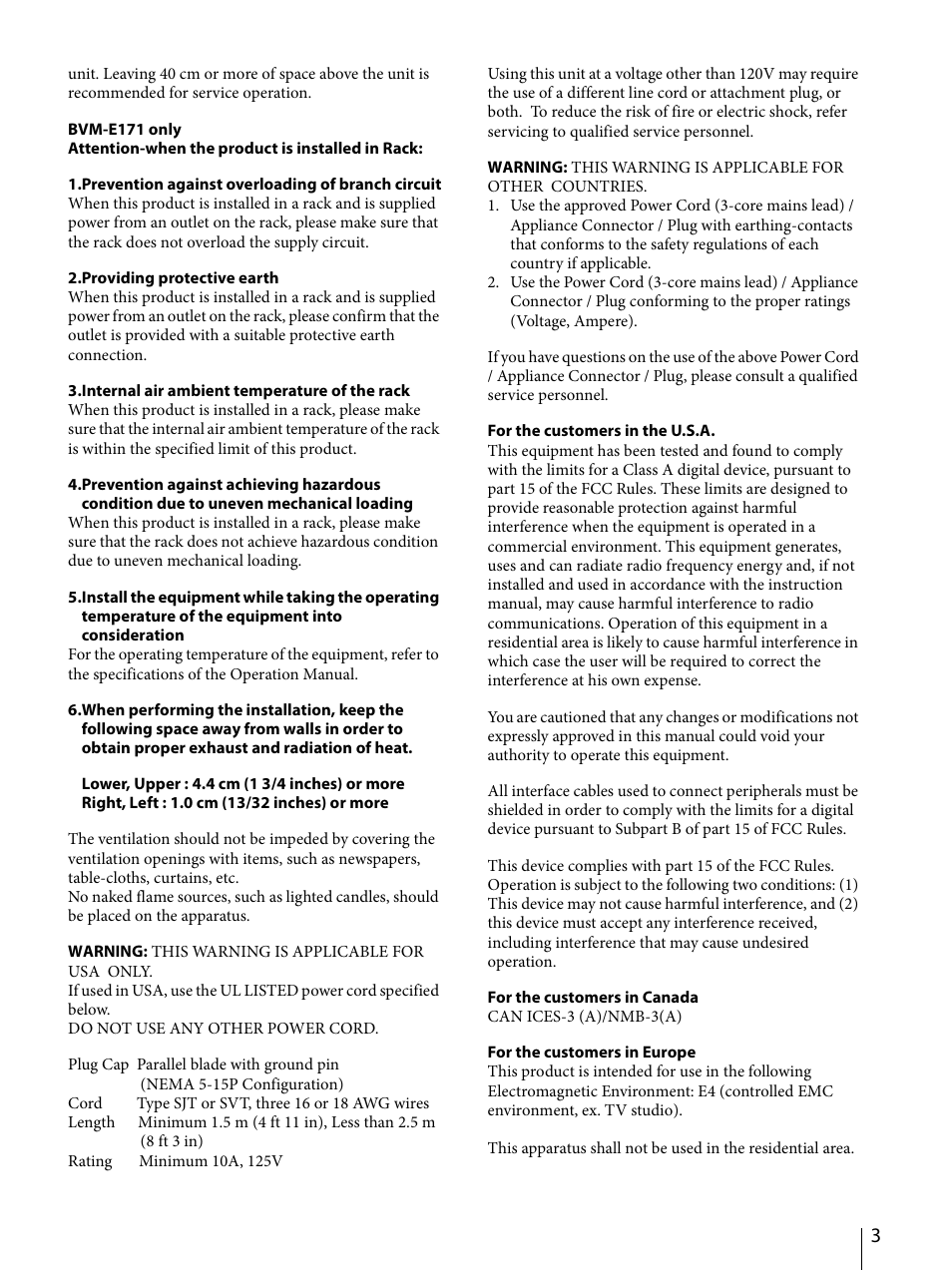 Sony ECM-X7BMP Electret Condenser Lavalier Microphone for UWP Transmitters User Manual | Page 3 / 107