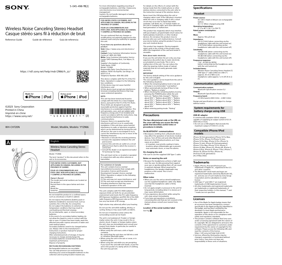 Sony LMD-A240 24" LCD Production Monitor User Manual | 2 pages