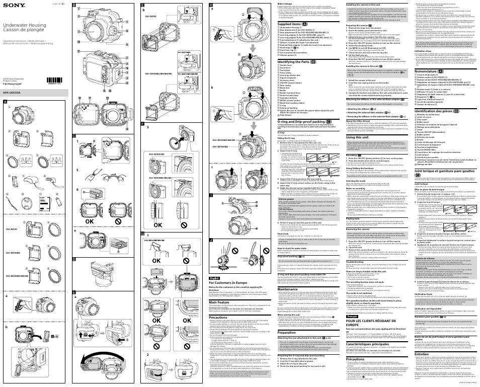 Sony VPLL-3032 Fixed Long Throw Lens (3.18:1 to 4.84:1) User Manual | 2 pages