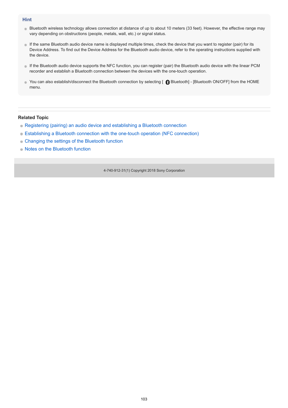 Sony VPLL-3024 Fixed Short Throw Lens (2.34:1 to 3.19:1) User Manual | Page 103 / 259