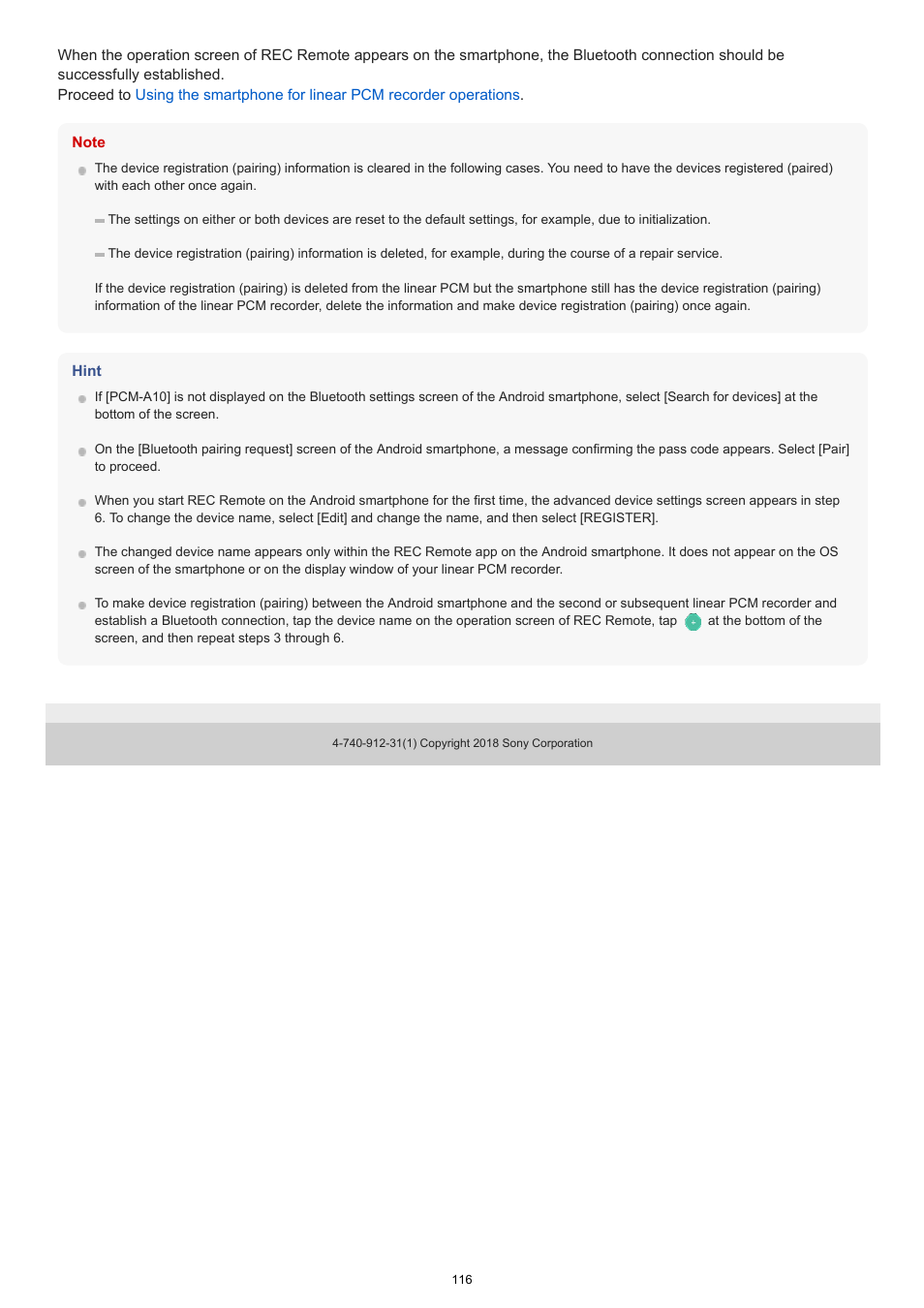 Sony VPLL-3024 Fixed Short Throw Lens (2.34:1 to 3.19:1) User Manual | Page 116 / 259