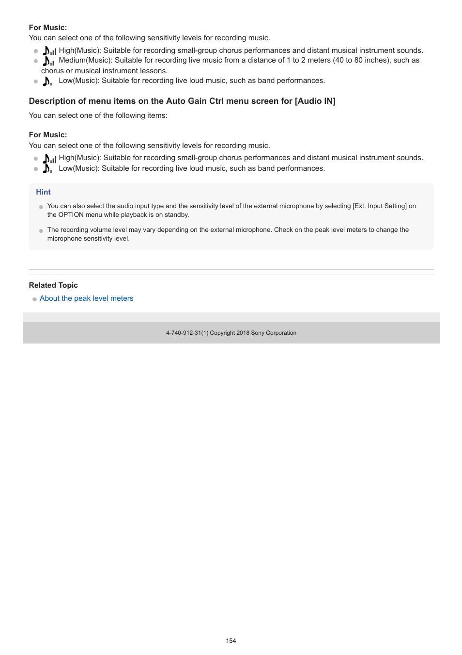 Sony VPLL-3024 Fixed Short Throw Lens (2.34:1 to 3.19:1) User Manual | Page 154 / 259