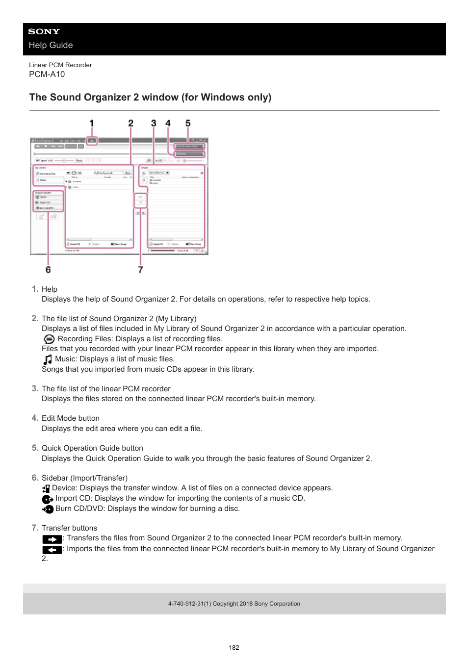 The sound organizer 2 window (for windows only) | Sony VPLL-3024 Fixed Short Throw Lens (2.34:1 to 3.19:1) User Manual | Page 182 / 259