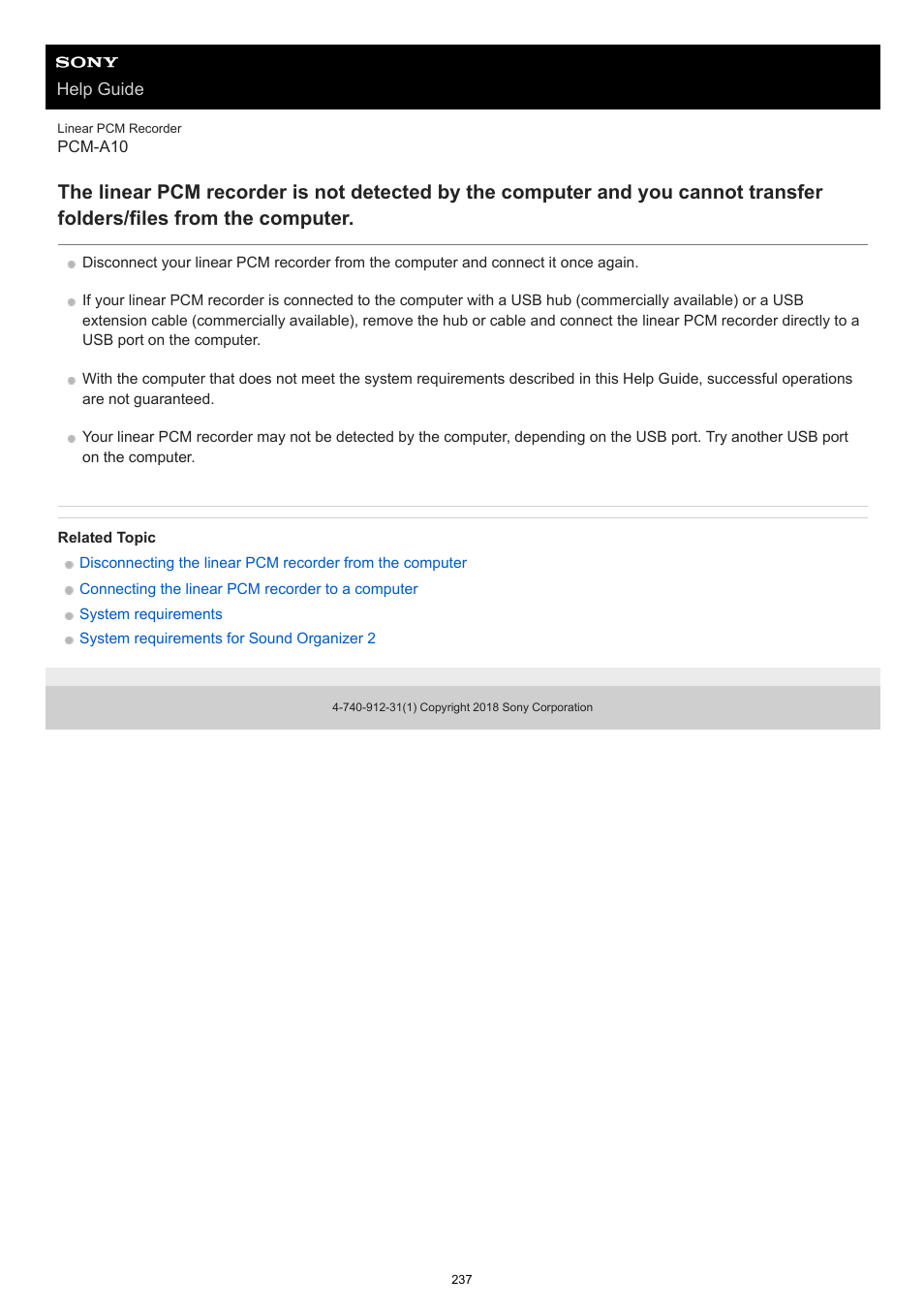 Sony VPLL-3024 Fixed Short Throw Lens (2.34:1 to 3.19:1) User Manual | Page 237 / 259