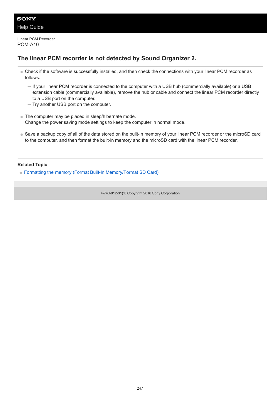 Sony VPLL-3024 Fixed Short Throw Lens (2.34:1 to 3.19:1) User Manual | Page 247 / 259