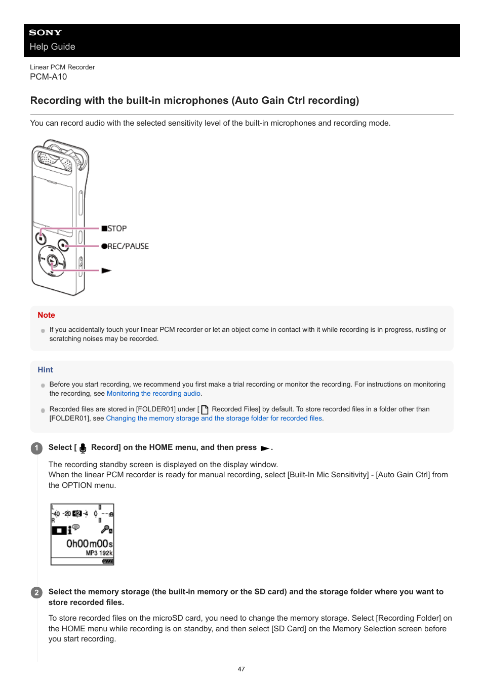 Help guide | Sony VPLL-3024 Fixed Short Throw Lens (2.34:1 to 3.19:1) User Manual | Page 47 / 259