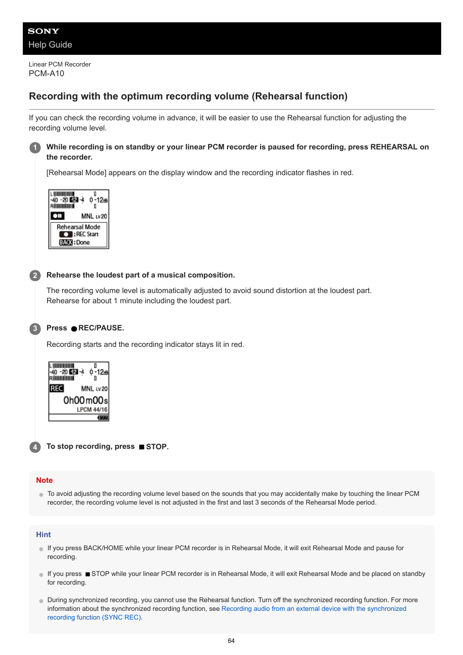 Help guide | Sony VPLL-3024 Fixed Short Throw Lens (2.34:1 to 3.19:1) User Manual | Page 64 / 259