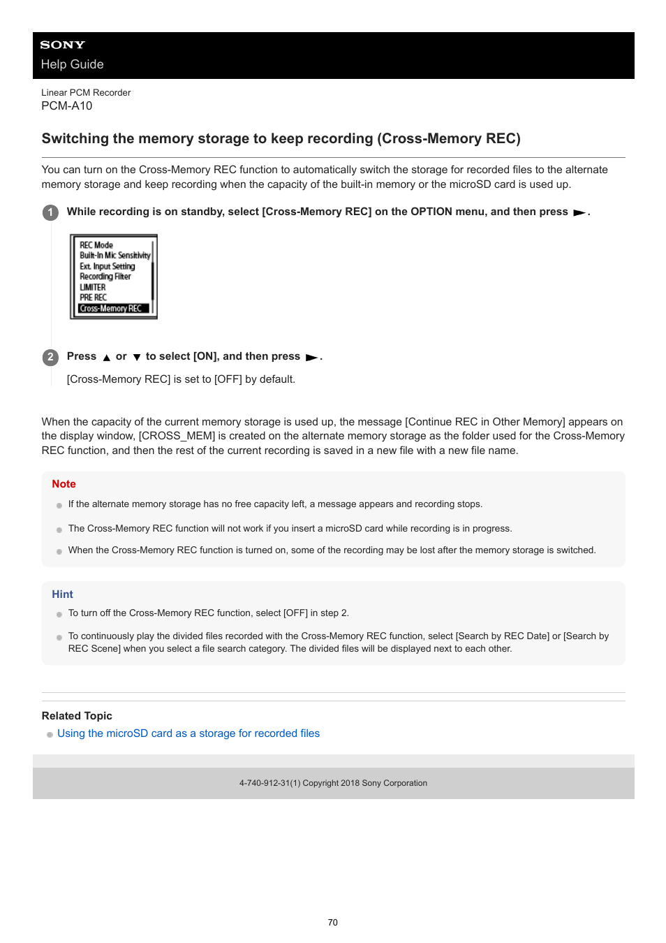 Sony VPLL-3024 Fixed Short Throw Lens (2.34:1 to 3.19:1) User Manual | Page 70 / 259