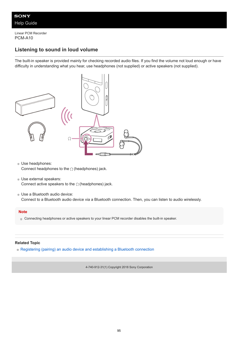 Listening to sound in loud volume | Sony VPLL-3024 Fixed Short Throw Lens (2.34:1 to 3.19:1) User Manual | Page 95 / 259