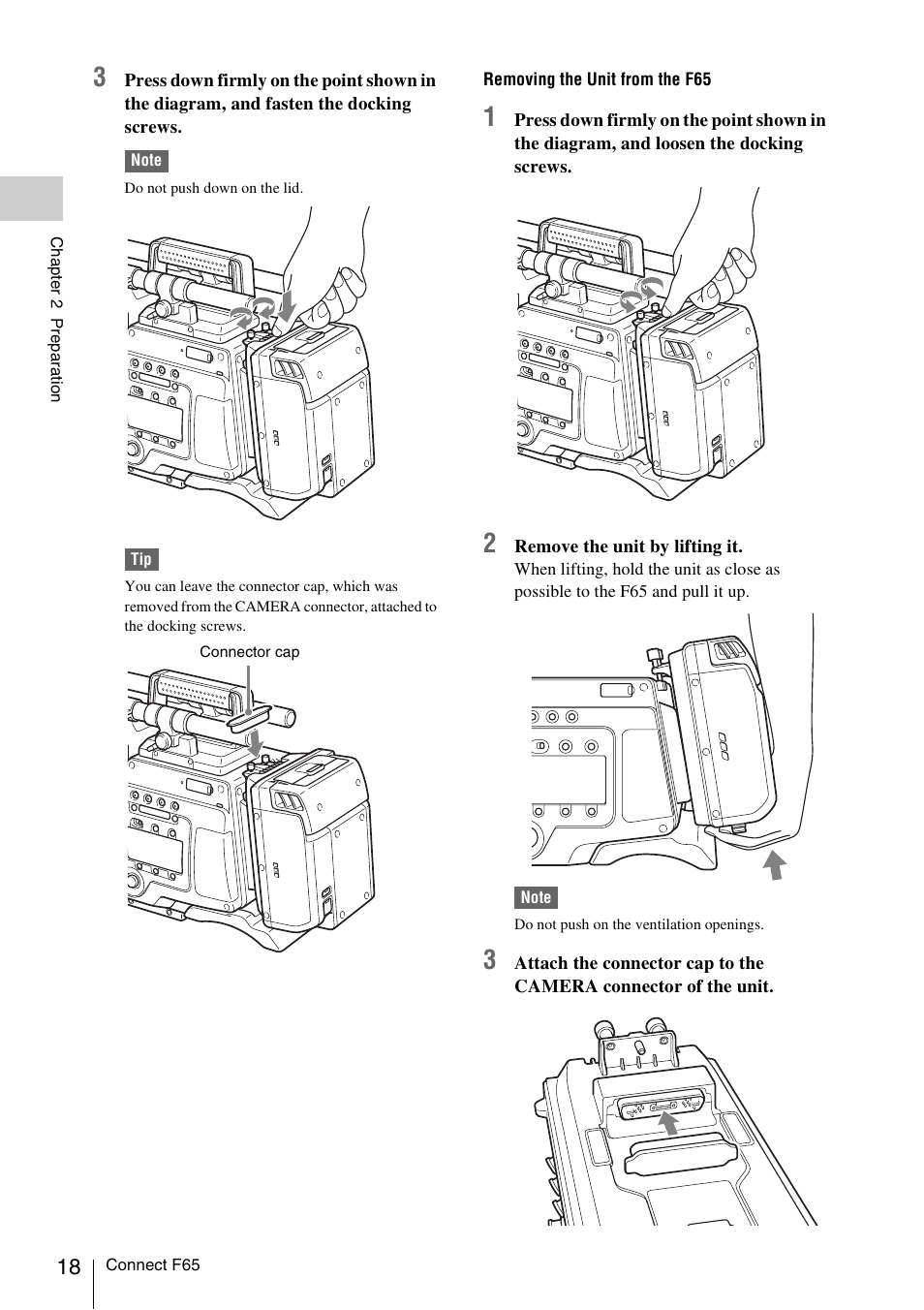 Sony VCT-SGR1 Shooting Grip User Manual | Page 18 / 61