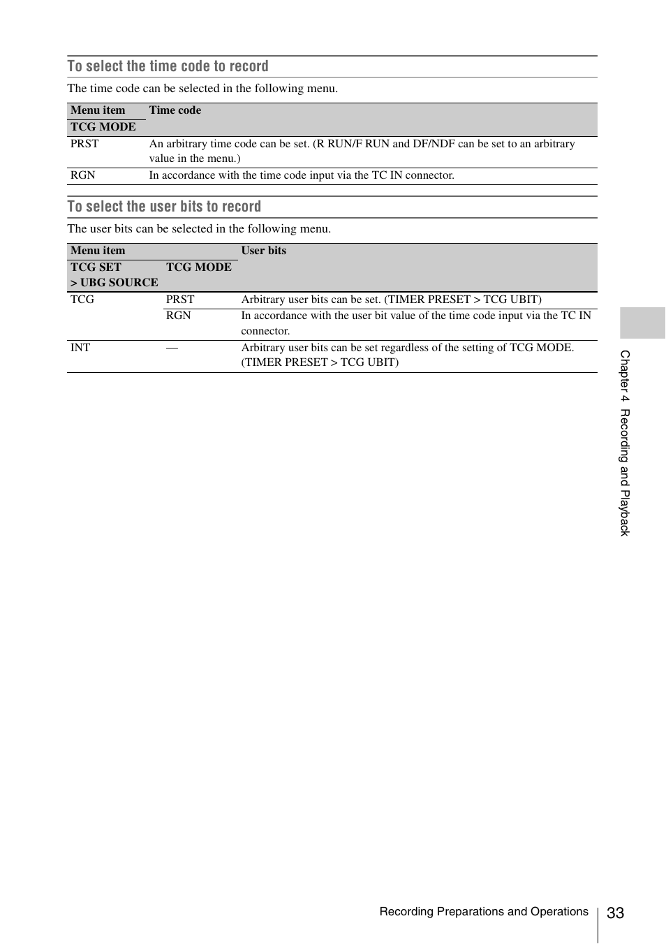 Sony VCT-SGR1 Shooting Grip User Manual | Page 33 / 61