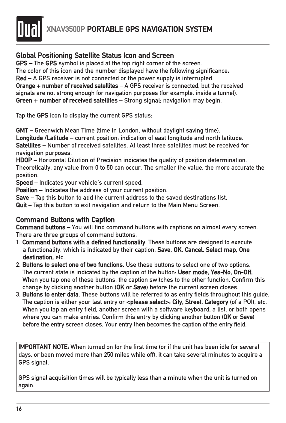 Xnav3500p portable gps navigation system | Dual XNAV3500P User Manual | Page 18 / 32