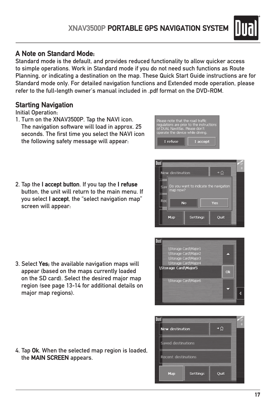 Xnav3500p portable gps navigation system | Dual XNAV3500P User Manual | Page 19 / 32