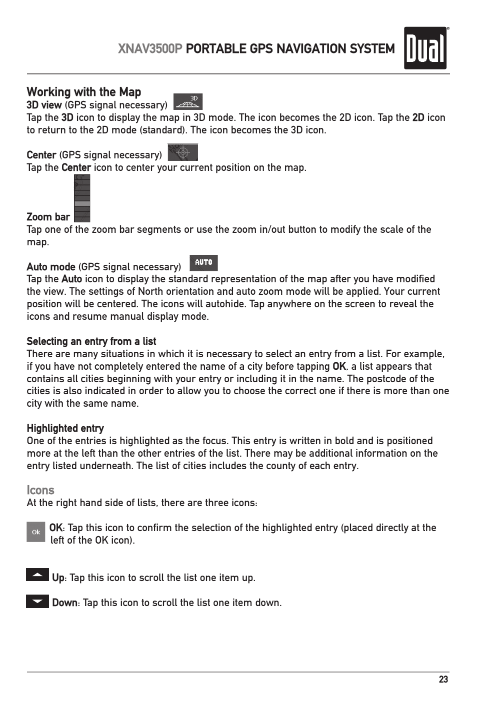 Xnav3500p portable gps navigation system | Dual XNAV3500P User Manual | Page 25 / 32