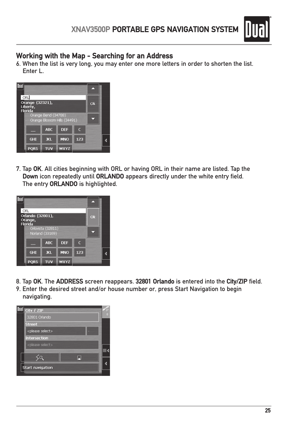 Xnav3500p portable gps navigation system | Dual XNAV3500P User Manual | Page 27 / 32