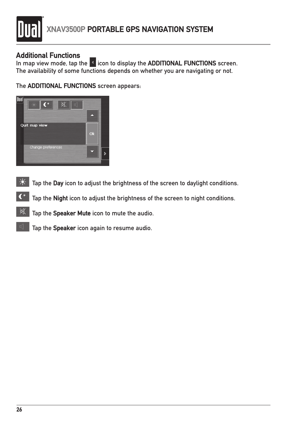 Xnav3500p portable gps navigation system | Dual XNAV3500P User Manual | Page 28 / 32