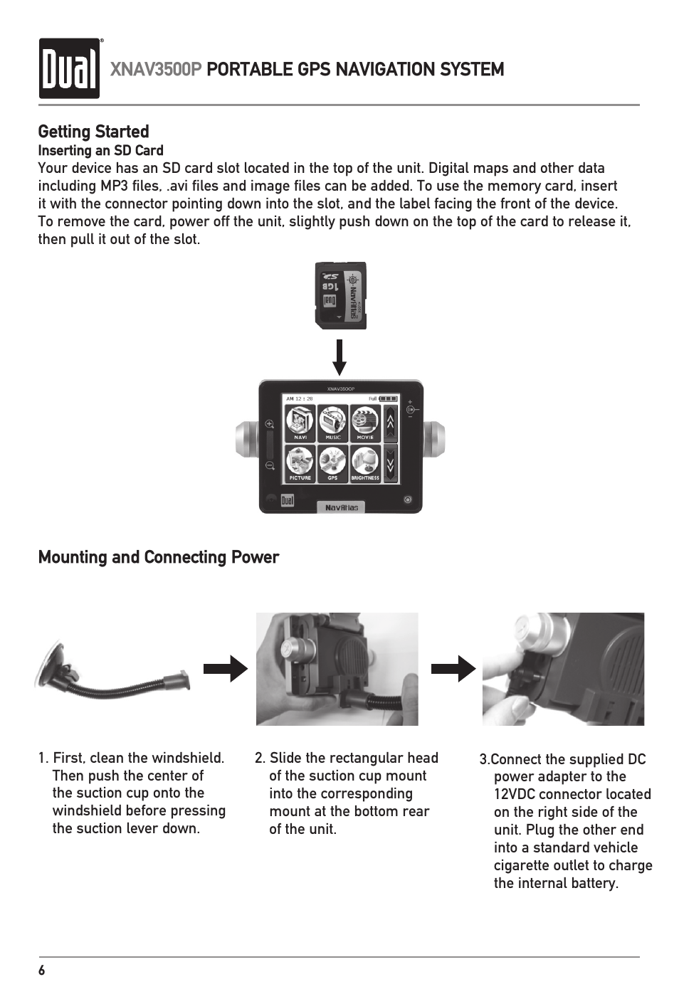 Xnav3500p portable gps navigation system | Dual XNAV3500P User Manual | Page 8 / 32
