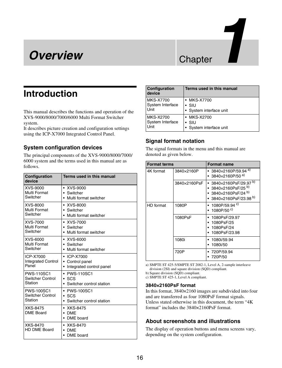 Chapter 1 overview, Introduction, Overview | Chapter | Sony GP-X1EM Grip Extension User Manual | Page 16 / 574