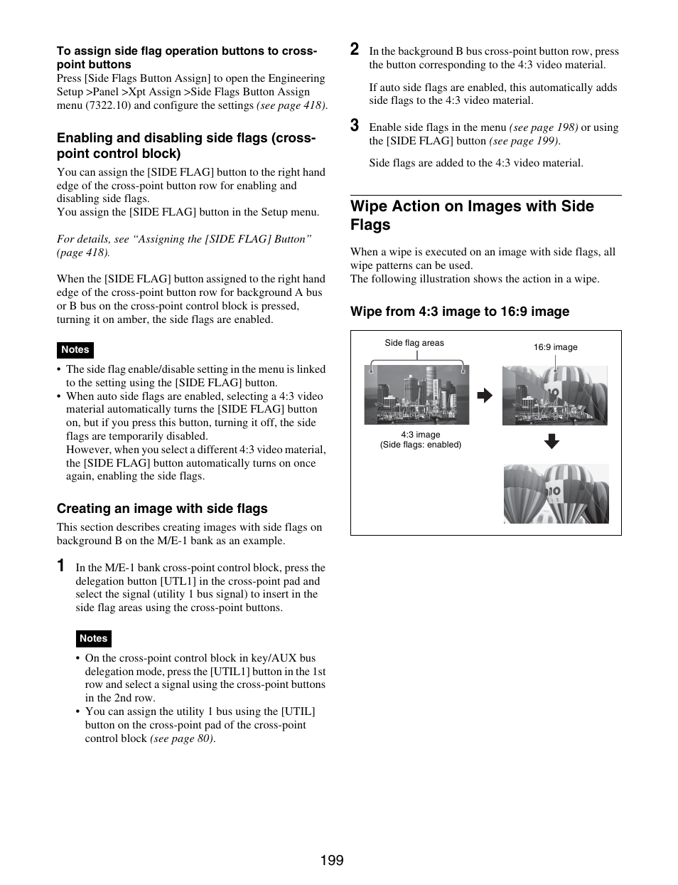 Wipe action on images with side flags | Sony GP-X1EM Grip Extension User Manual | Page 199 / 574