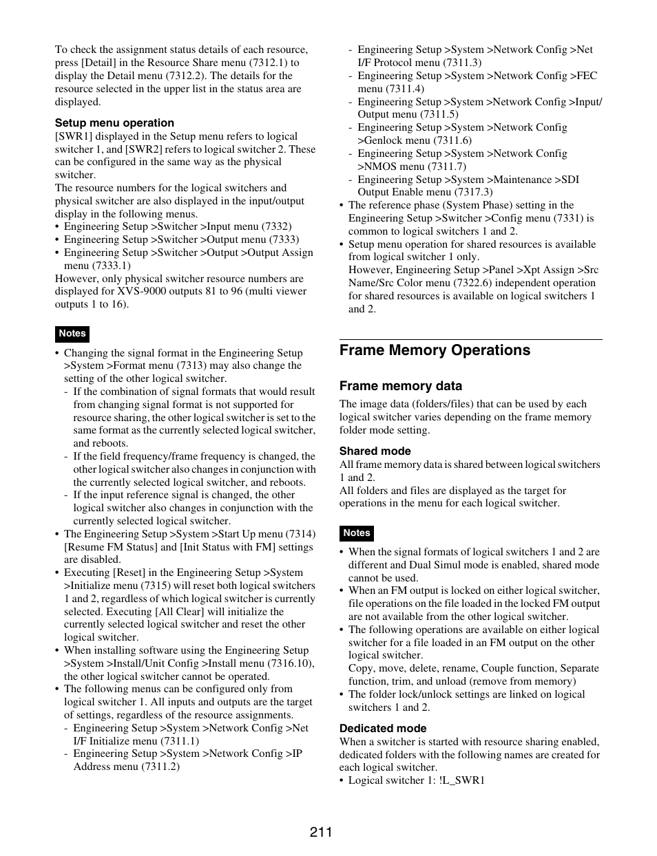 Frame memory operations | Sony GP-X1EM Grip Extension User Manual | Page 211 / 574