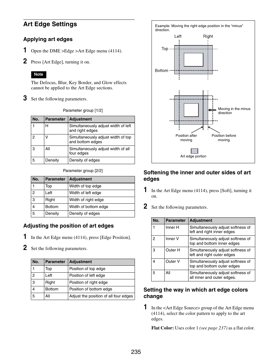 Art edge settings | Sony GP-X1EM Grip Extension User Manual | Page 235 / 574