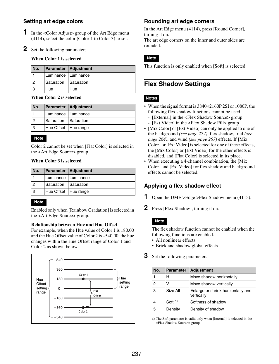 Flex shadow settings | Sony GP-X1EM Grip Extension User Manual | Page 237 / 574