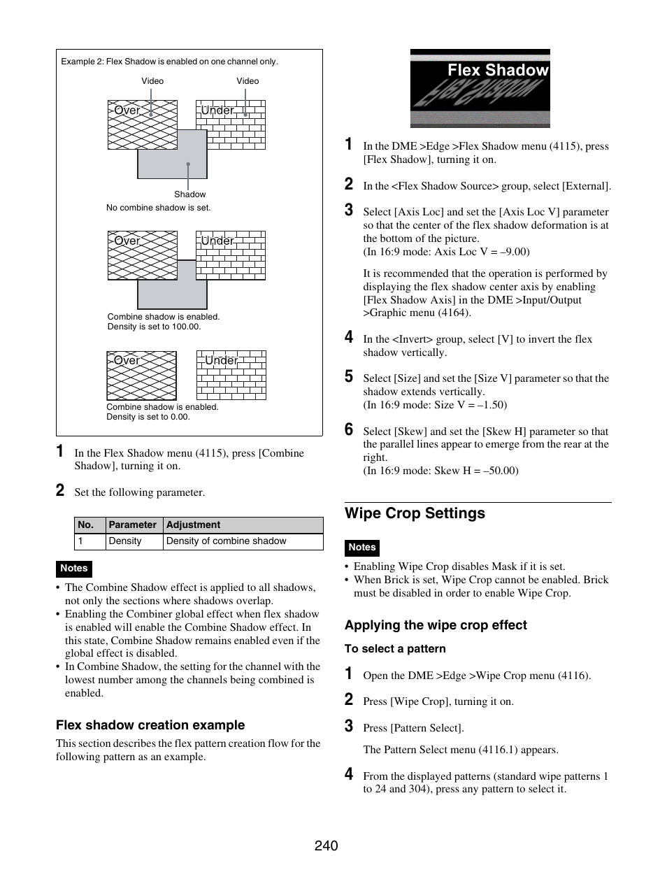 Wipe crop settings | Sony GP-X1EM Grip Extension User Manual | Page 240 / 574